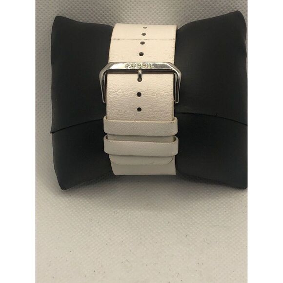 Fossil ES1838 Women's White Leather Analog White Dial Quartz Genuine Watch CM33 - Picture 4 of 9